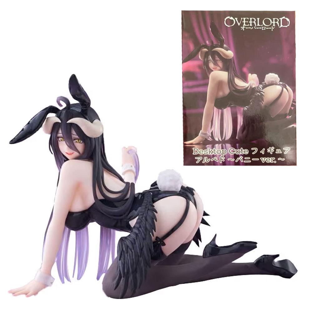 13CM Anime OVERLORD Figure albedo Bunny Girl Kneeling Anime Model Toys Gifts Collection Decoration Ornaments PVC