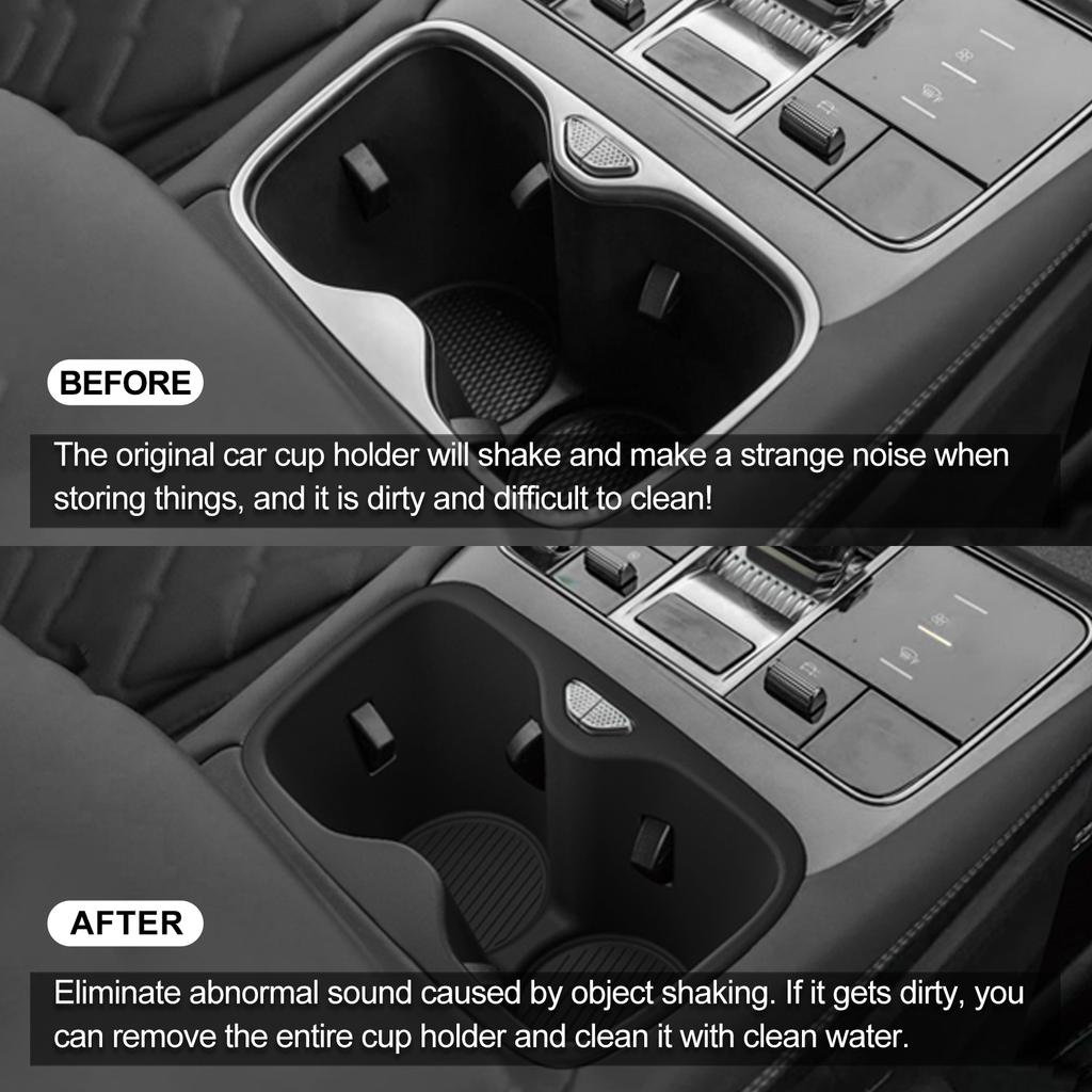 Right Drive for BYD Sealion 7 2025 2025+ TPE Water Cup Holder Insert Cup Box Shock-Absorbing Tray Car Interior Accessories