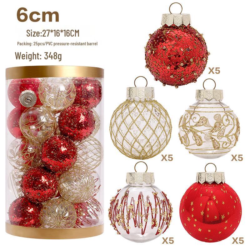 16-Piece Champagne Gold & White Christmas Tree Hanging Ornaments Set