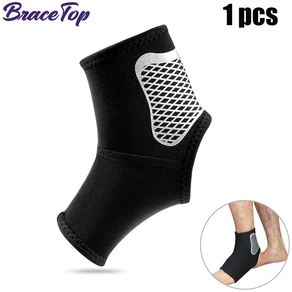 Bracetop Sports Ankle Support Brace Elastic High Protect Guard Band for Men Women Running Basketball Fitness