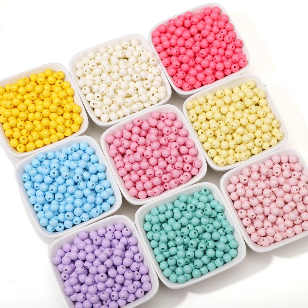 10Pcs Acrylic Beads Fantasy Color Ball Charms for DIY Necklace Bracelet Earring Jewelry Making