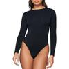 X9640 Dams Ny Stil Kroppsskulpterande Långärmad Rundhalsad Bodysuit