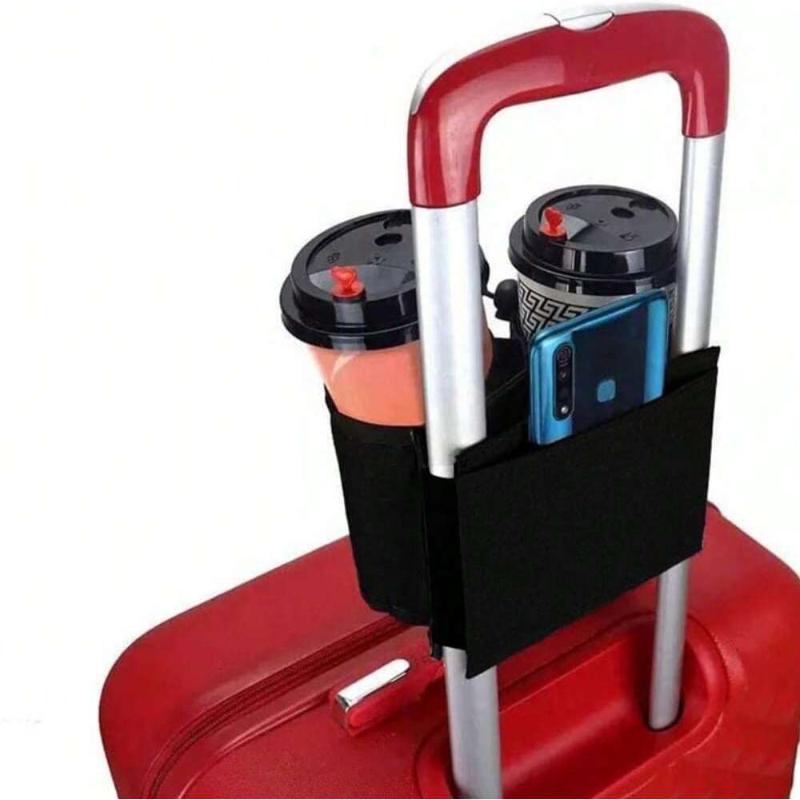 Travel Cup Holder for Luggage Portable Drink Bag Holders Two Coffee Mugs Attaches To Suitcase Handles Travel Accessory for Men