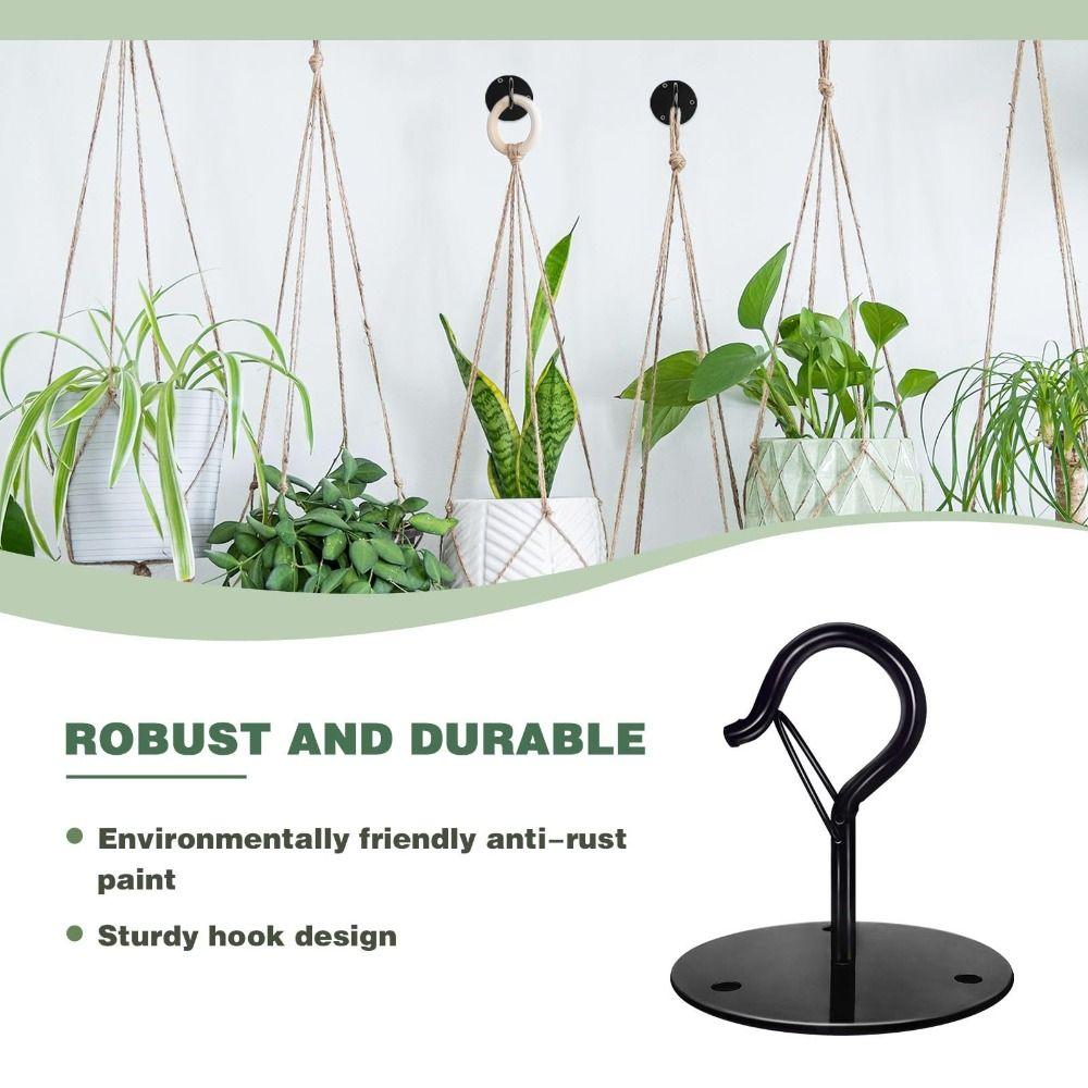 Wall Mount Ceiling Hook Durable Carbon Steel Plant Hanging Hook New Flower Pots Lifting Hook