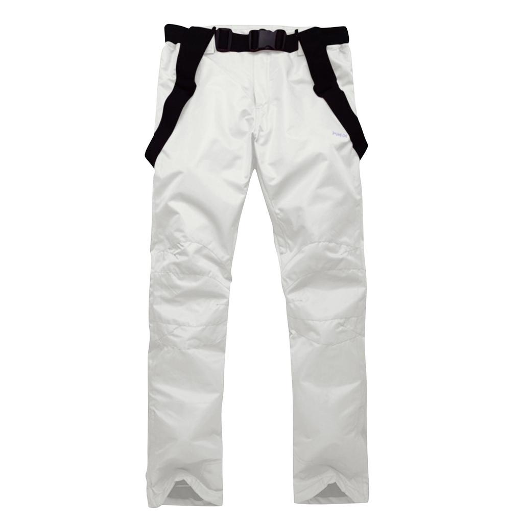 Couple's Color Warm Thick Pocket Strap Ski Pants For Men And Women