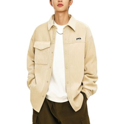 Lifestyle Series Long Sleeve Loose Casual Shirt Unisex Shirts Light-Khaki 172448102-1
