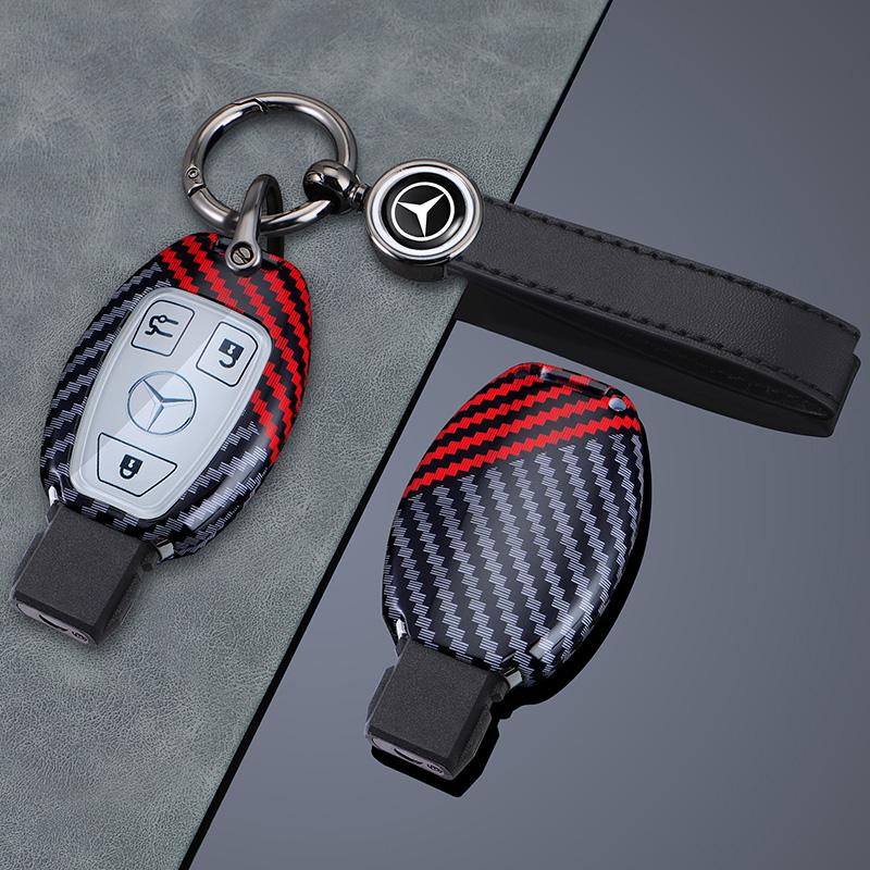 TPTRW1 2025 New Carbon Fiber Car Remote Key Case Cover Shell For Mercedes Benz A B C S Class AMG GLA CLA GLC W176 W221 W204 W205 Auto A