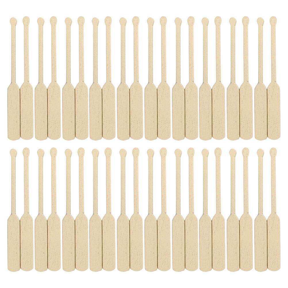 24 Paar Boot Kano Peddel Roer Strand Micro Landschap Mini Speelgoed Tuinhuis Accessoires Hout Decor Baby