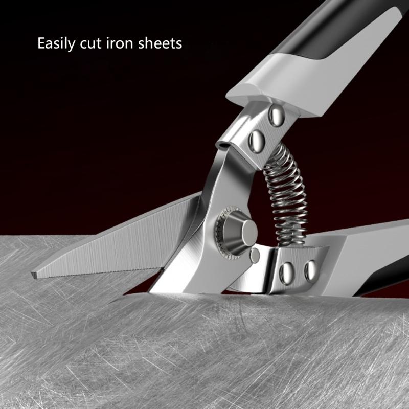 Professional Industrial Shears:Stainless Steel Scissors Tin Snips for Metal Sheet PVC Pipe Cutting Iron Plates