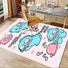 Office Carpet SANRIO Cute Creatures, Pastel Colors, Hang HodonCute Cartoon Door Mat - Non-Slip, Machine Washable Polyester Mat for Living Ro