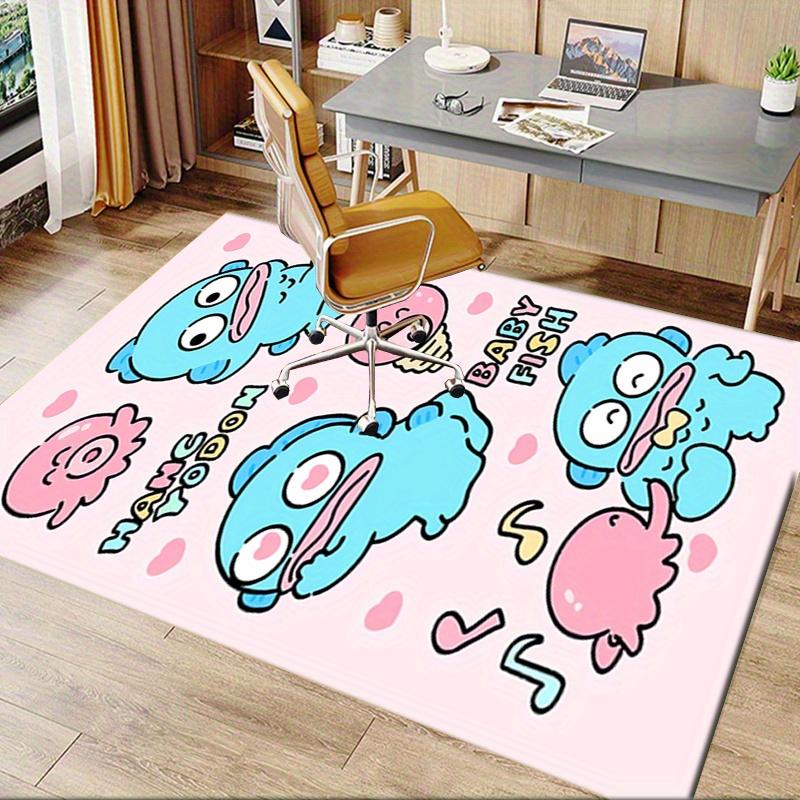 Office Carpet SANRIO Cute Creatures, Pastel Colors, Hang HodonCute Cartoon Door Mat - Non-Slip, Machine Washable Polyester Mat for Living Ro