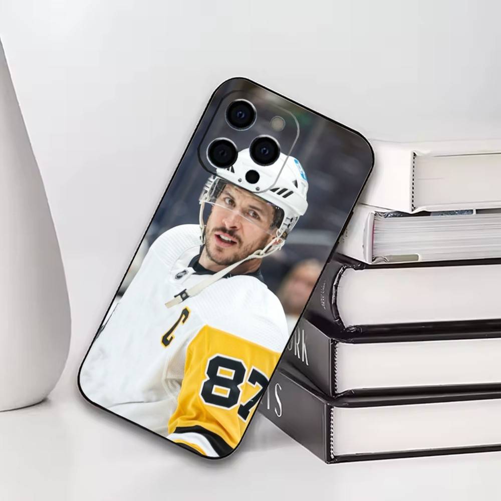 

Hockey Player S-Sidney Crosby Phone Case For iPhone17,16,15,14,13,12,11 Plus,Pro Others Soft Black Cover iPhone12PROMAX