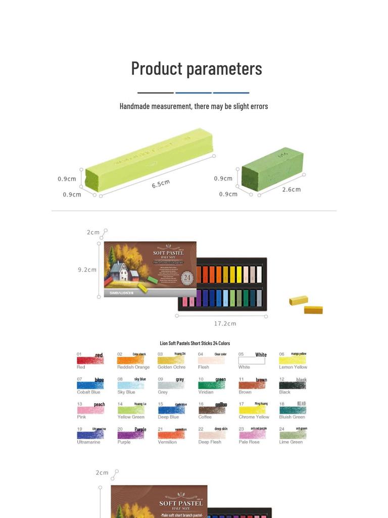 Lion Soft Pastels: Chalk Color Sticks for Drawing, Makeup, and Sketching - Blackboard Crayons.