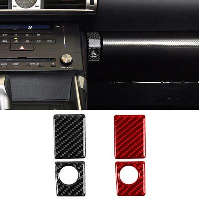 Carbon Fiber Car Storage Switch Cover Trim Sticker Decal for Lexus IS250 2013- Car Interior Accessories