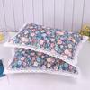 Thickened Pure Cotton Old Coarse Fabric Lace Pillowcase, A Pair of Student and Children's Dormitory Cotton Pillow Covers