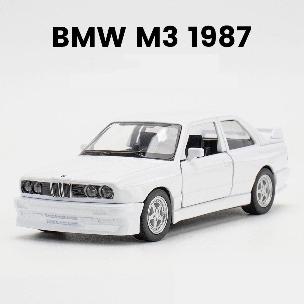 1:36 Scale BMW M3 1987 Alloy Diecast Cars Model Toy High Simulation Metal Body Doors Opened Pull Back Vehicles For Childrens Gi