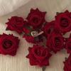 Women Hairpin French Style Artificial Rose Flower Decor Hair Clip Anti-slip Teeth Side Bang Hair Pin Holiday Leisure Hair Accessory
