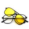 New Mirror Magnetic Attraction Sunglasses 6 Iin 1 Clip Cycling Glasses Dazzling Polaroid Men Sunglasses Women