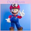 Grande Figura de Brinquedo Mario Super Mario Pvc Decoração de Casa Colecionável Exibição 27x38cm