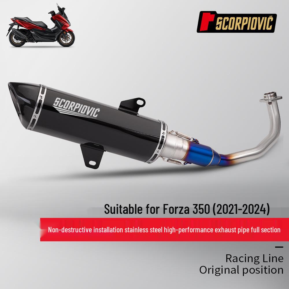 Forza 350 Front and Rear Exhaust Muffler Set (2021-2024) for Motorcycle Scooter Modification