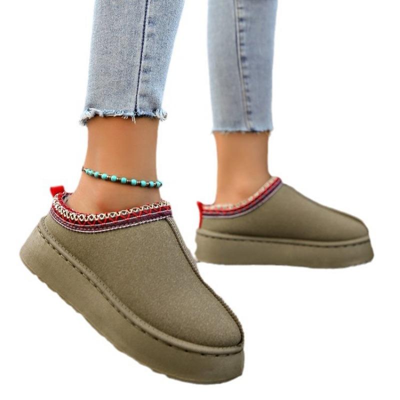 Winter new thick-soled fleece thickened snow boots women's plus-size warm boots cotton