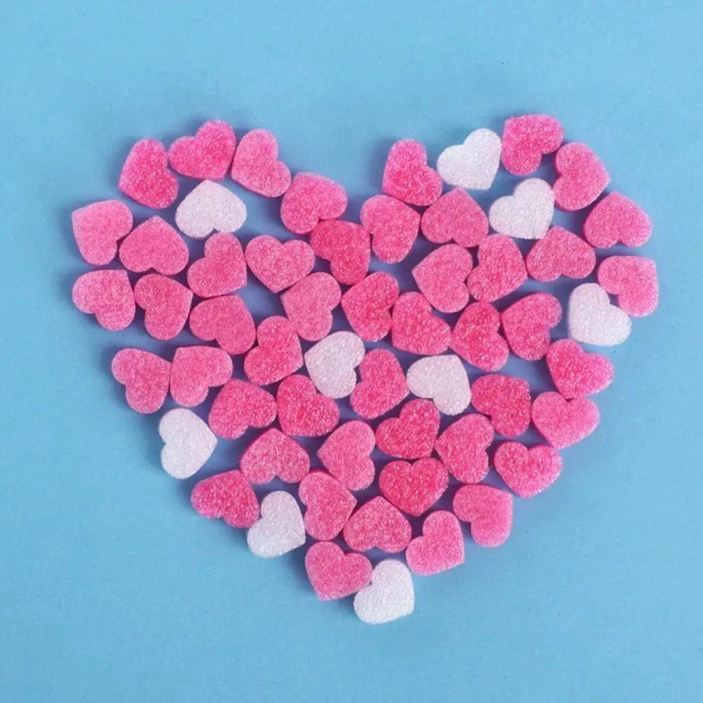 50Pcs Love Heart Shape Wedding Gift Box Fluffy Filler Pink Foam Strip Gift Box Filler  for Gift Box