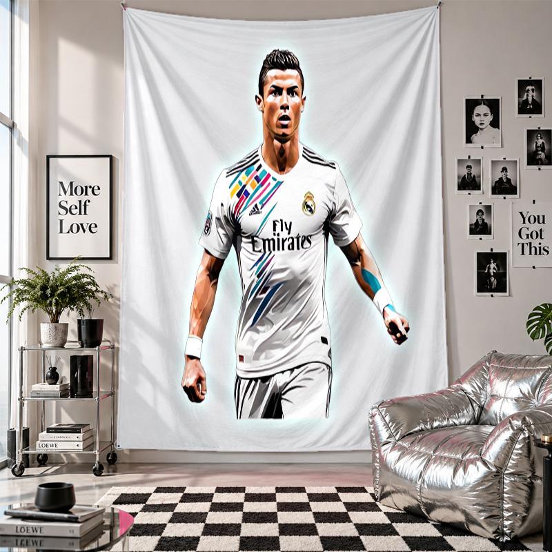 Cristiano Ronaldo Wall Tapestry Home Decor Wall Hanging Cloth for Bedroom Living Room Background