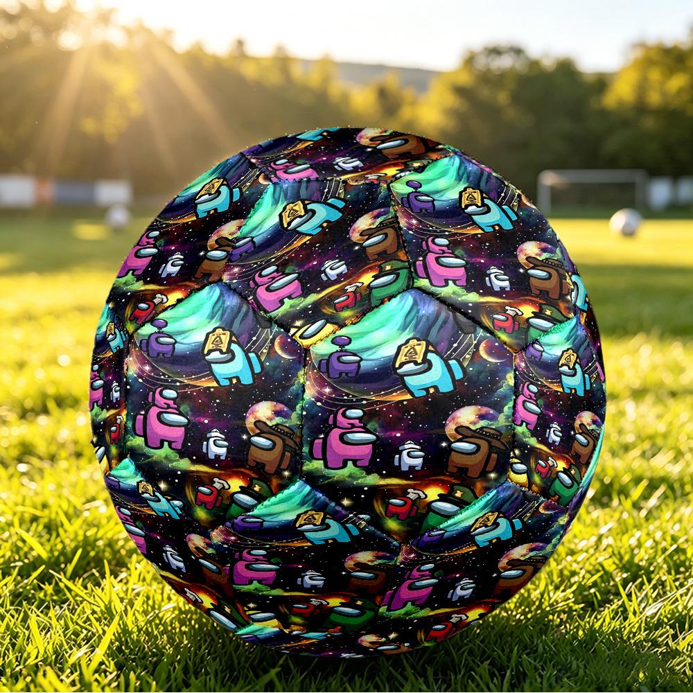 Size 5 Football Among Us Pattern, Wear‑Resistant Soccer Ball for Match Training Daily Sports Play