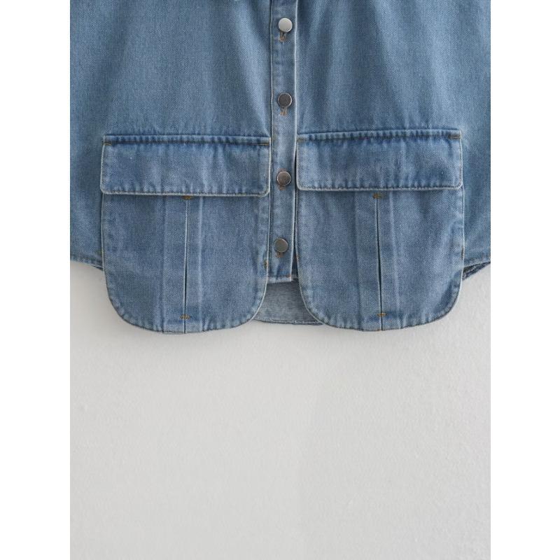 DAFIFY Women's Fashion Casual Summer Spring Solid Color Print Sleeveless POLO Neck Blouses & Shirts