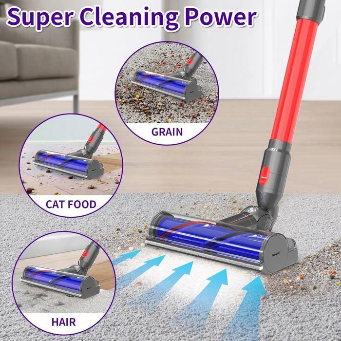 ** Brosse Motorhead pour Dyson V7 V8 V10 V11 V15 SV10 SV12, Accessoire Électrique pour Tapis, Sols Durs et Coins **