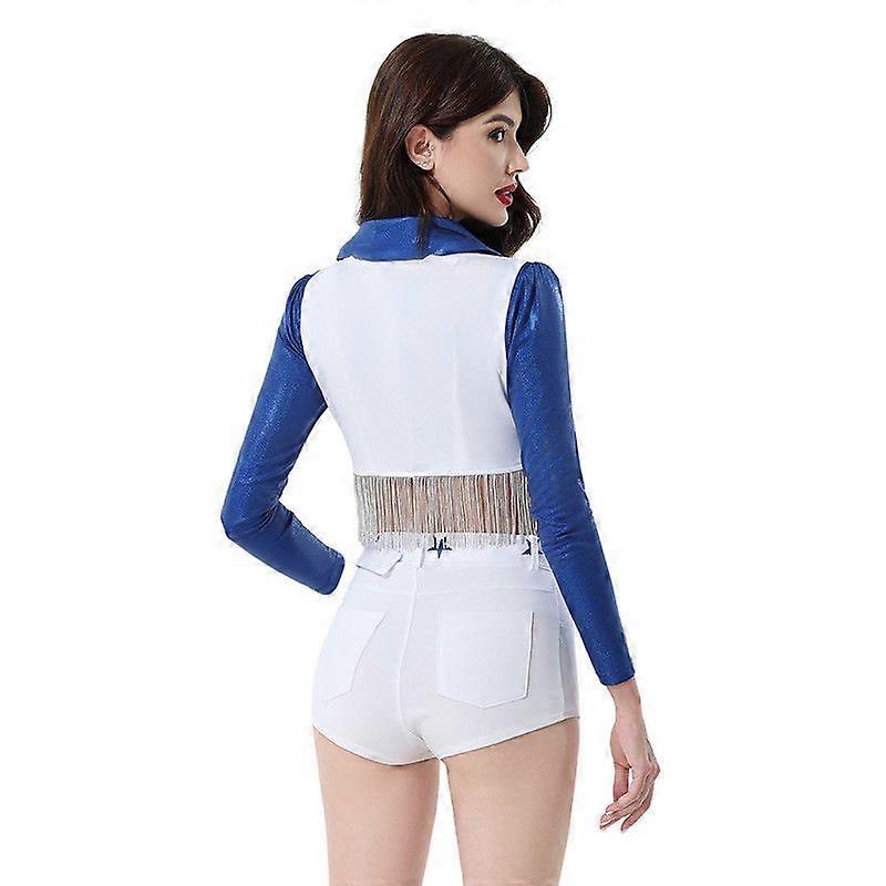 Blue Cheerleading Women's Cheerleader Halloween Adult Costume Dallas Cowboys Costume