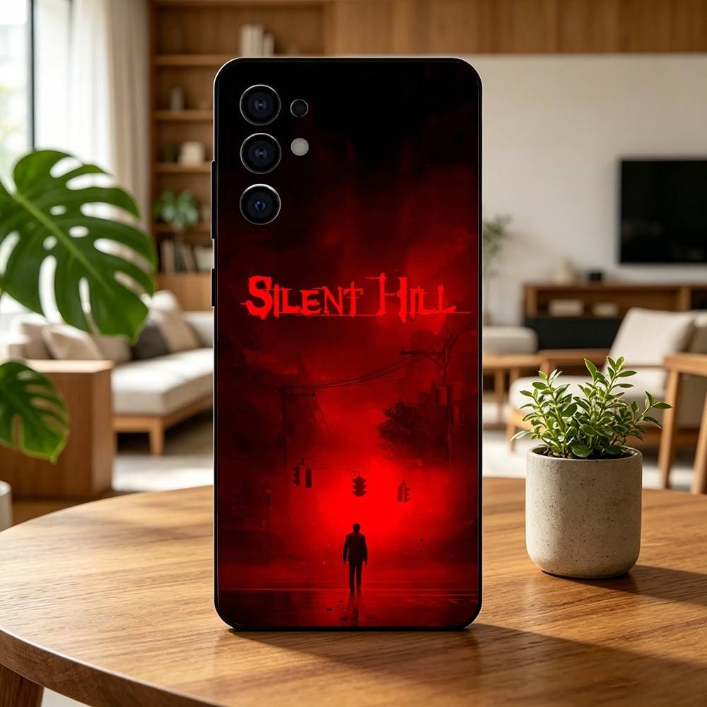 Spiele Silent Hill Horror Handyhülle Schwarzes Silikon Weich Für Samsung S25,S24,S21,S22,S23,S30,Ultra,S20,Plus,Fe,Lite