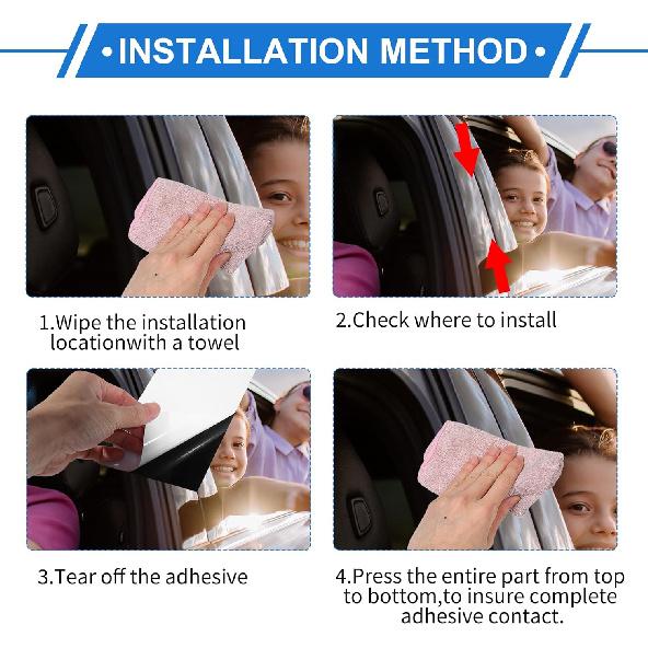6 Pcs Door Pillar Window Trim for Kia Sportage 2017-2022 Black Front Rear Left Right Anti Scratch Sticker Pillar Posts Door Outer Exterior Cover