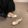 Spring Mary Jane shoes shallow single shoes women's small leather shoes medium thick heel new retro