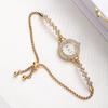 Montre-Bracelet Pleine de Diamants pour Femme Montre Bijou à Cordon Coulissant Niche Luxe Léger Montre à Quartz pour Femme