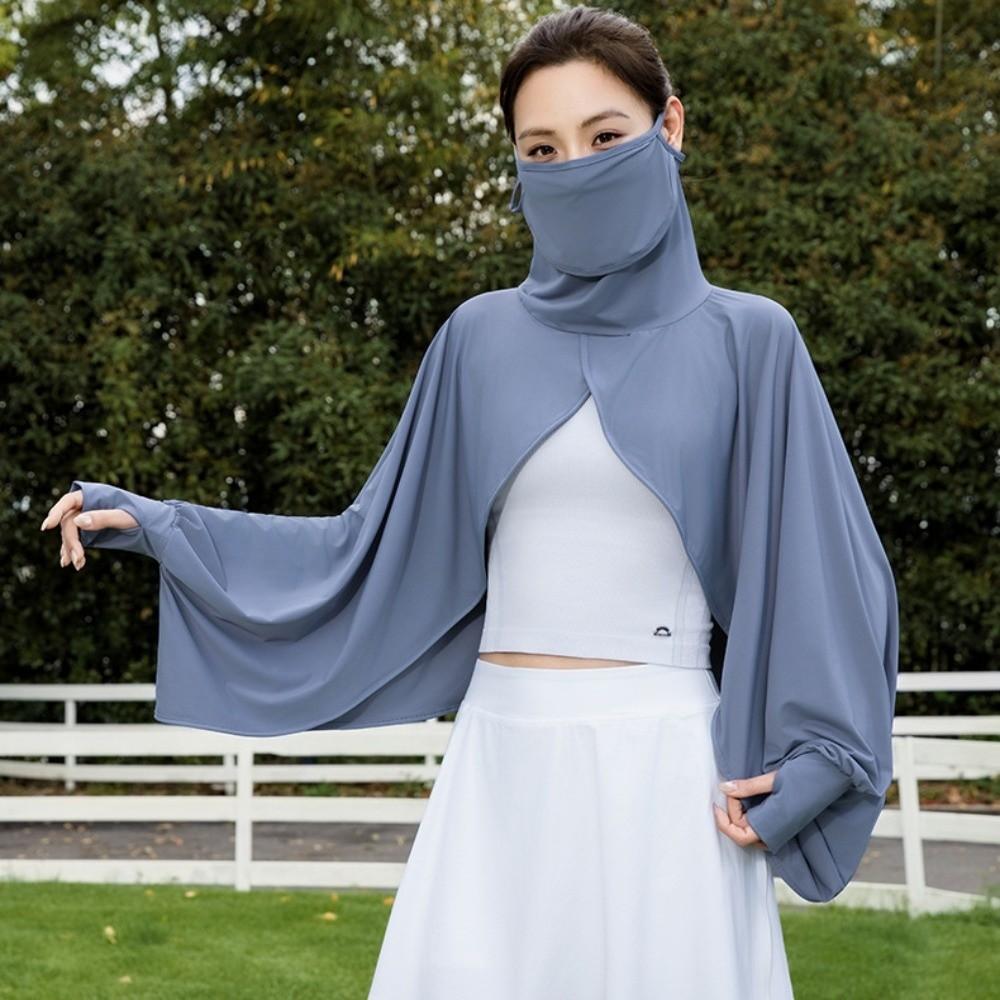 Face Cover Sun Protection Cape 2 in 1 UV Protection Cape Women s Cooling Shawl Outdoors Sports