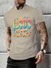 Mens Jesus is My Light GraffitiStyle TShirt  Casual Crew Neck Short Sleeve Polyester Machine Washable