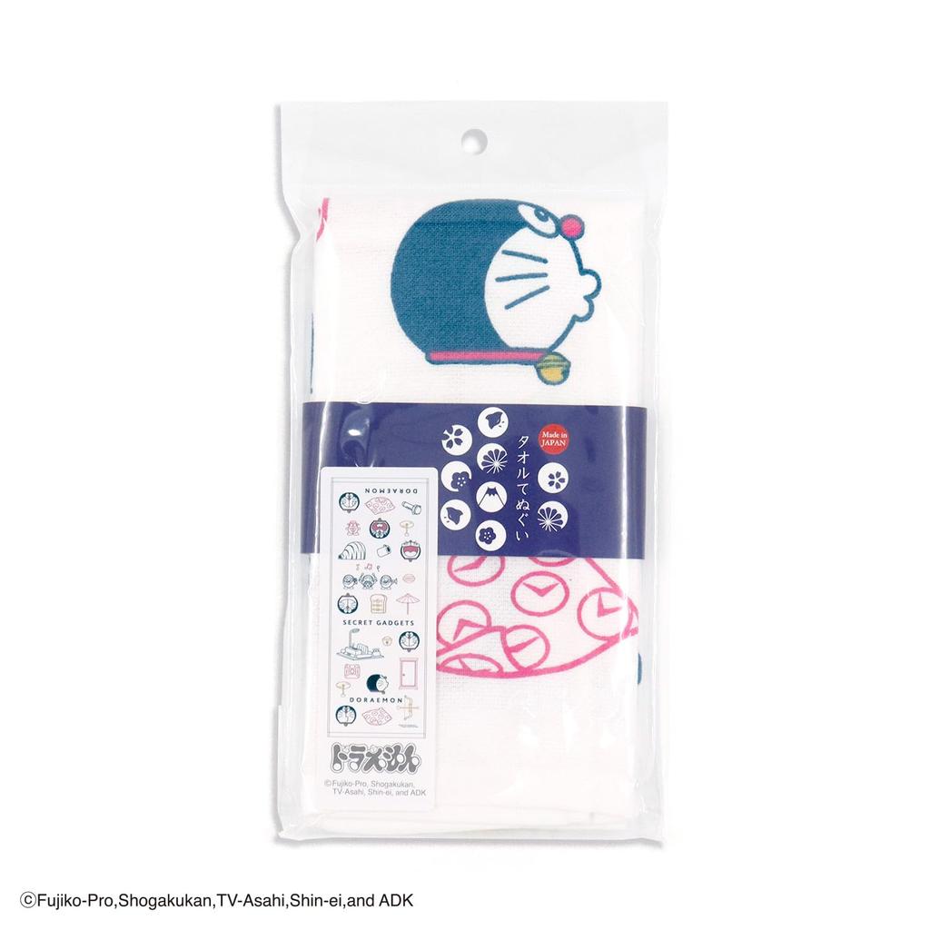 Towel Museum Tenugui Made In 34 X Doraemon Scattered Towel, Japan, 100% Cotton, Approx. 90cm, Pattern, Blue, 21-2412120