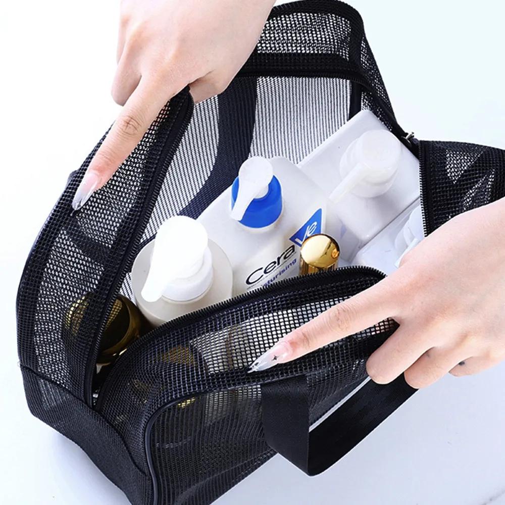 Mesh Shower Caddy Tote Bag Cosmetic Storage Bag Multifunctional Shower Bag Large Capacity Portable Toiletry Organizer