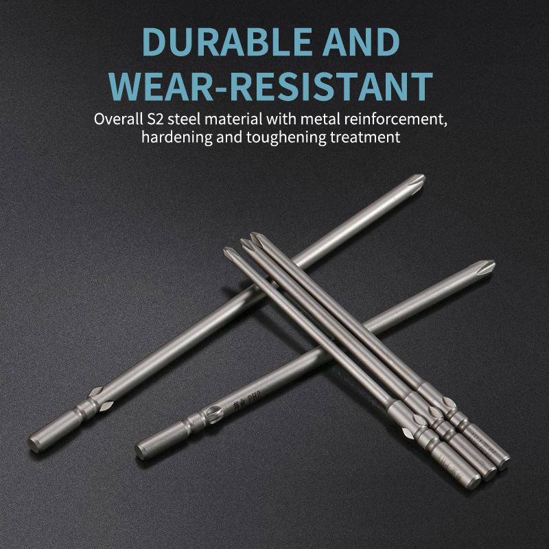§Length 60mm Screwdriver Bit Multiple Sizes S2 Material Electric Screwdriver Bit No Slipping High Hardness Electric Bit