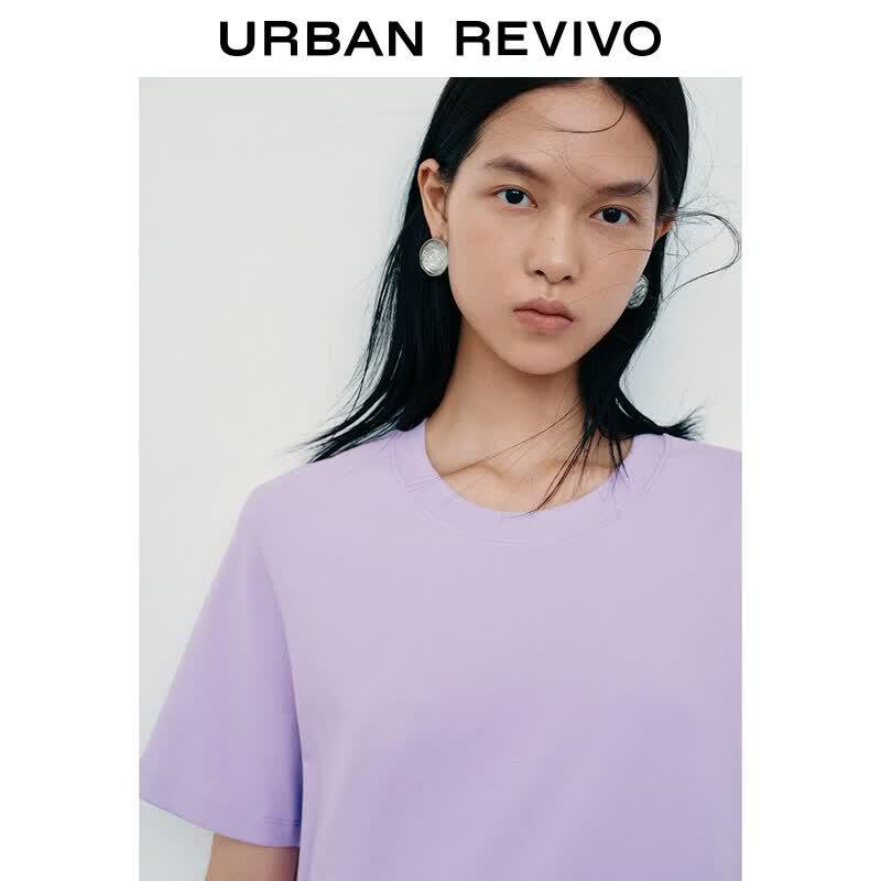 UR2026 Women's Casual Pastel Layered Ruffle Round Neck Dress