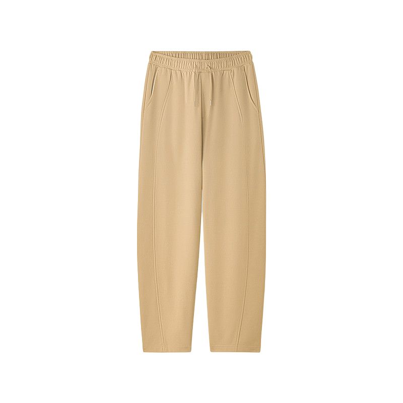 Skechers Classic Series Solid Color Mid-Rise Loose Tapered Knit Sports Pants Women bottoms L226W069-03LF S