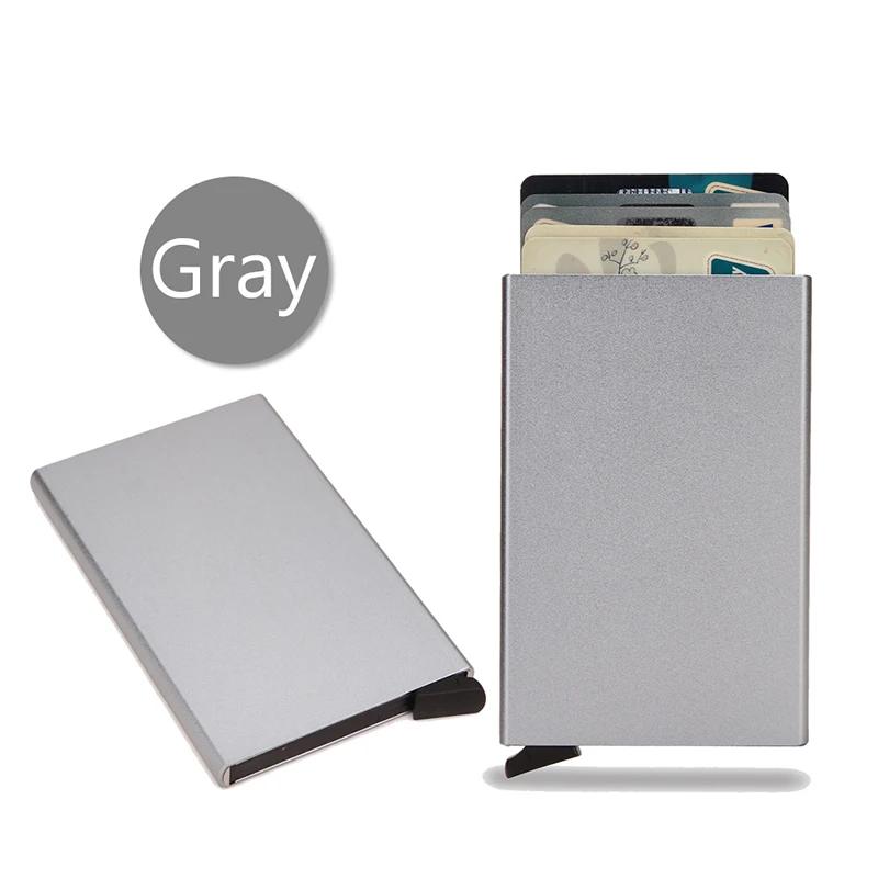 Rfid Business Credit Card Holder Metal Men Women Wallet Small Vistit Bank Cardholder Case Thin Minimalist Wallet for Men Vallet