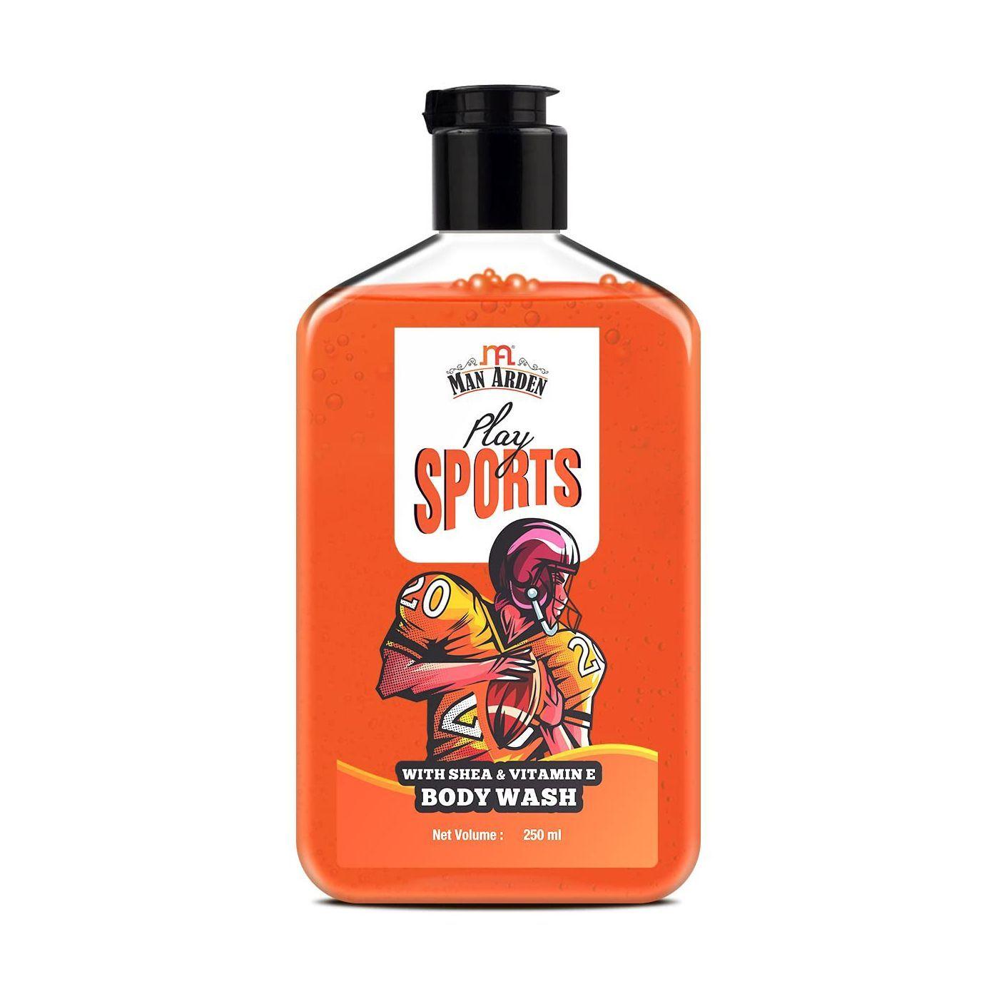 Гель для душа Спортивный с маслом Ши и Витамином Е (250 мл), Play Sports Body Wash with Shea & Vitamin E,  Man Arden