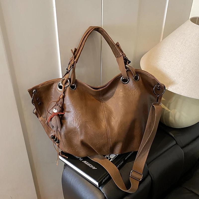 Stylish Design Large Capacity Solid PU Versatile Shoulder Bags 2026 Fashi Temperament Classic Style Commute Tote Bag for Women