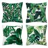4Pcs Cushion Cover with Zipper Tropical Plants Print for Sofa Couch Car Cushion Square Pillowcase Home Decorative