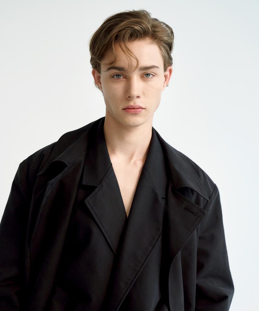 Density Belted Trench Coat_Black