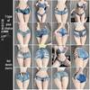 Ripped Denim Open-Crotch Shorts - Sexy Low-Waist Lingerie for Nightclub Temptation