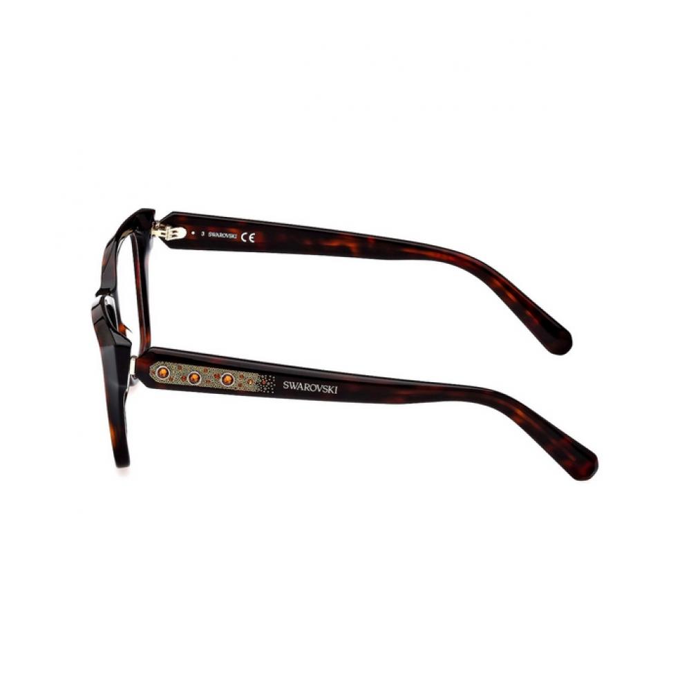 Swarovski Sk5468 Square Eyeglasses Dark Havana
