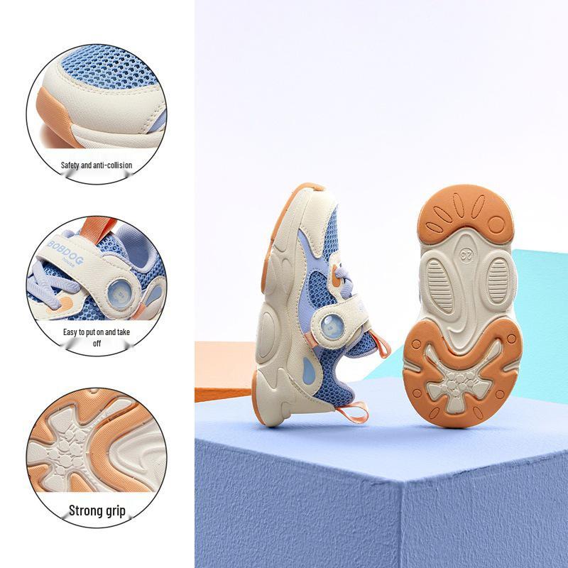 Babudou Kids' Breathable Mesh Sneakers for Boys & Girls - New Summer 2025 Toddler Walking Shoes